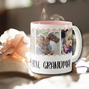 Love Grandma Sweet Blush Pink 4 Photo Collage Mok