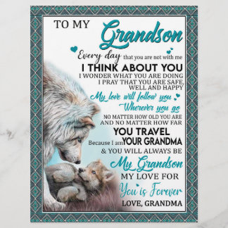 Love Grandson | Brief aan mijn kleinzoon van oma Briefhoofd