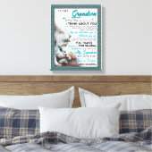 Love Grandson | Brief aan mijn kleinzoon van oma Canvas Afdruk (Insitu (Slaapkamer))