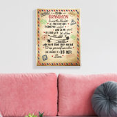 Love Grandson | Brief aan mijn kleinzoon van oma Canvas Afdruk (Insitu (Woonkamer))