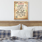 Love Grandson | Brief aan mijn kleinzoon van oma Canvas Afdruk (Insitu (Slaapkamer))