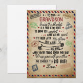 Love Grandson | Brief aan mijn kleinzoon van oma Feestdagenkaart (Voorkant / Achterkant)