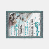 Love Grandson | Brief aan mijn kleinzoon van oma Fleece Deken (Voorkant (Horizontaal))