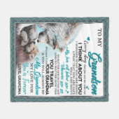 Love Grandson | Brief aan mijn kleinzoon van oma Fleece Deken (Voorkant (Horizontaal))