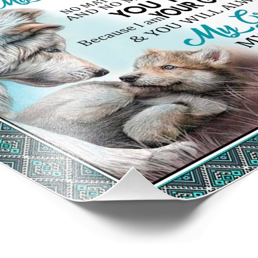 Love Grandson | Brief aan mijn kleinzoon van oma Foto Afdruk (Hoek)