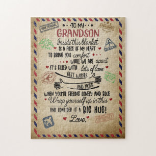 Love Grandson Brief aan mijn kleinzoon van oma Legpuzzel