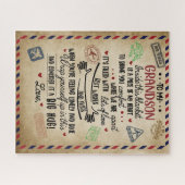 Love Grandson | Brief aan mijn kleinzoon van oma Legpuzzel (Horizontaal)