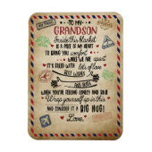 Love Grandson | Brief aan mijn kleinzoon van oma Magneet (Verticaal)