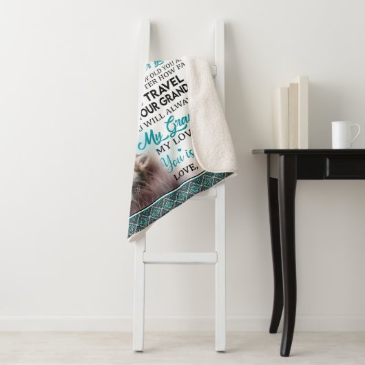 Love Grandson | Brief aan mijn kleinzoon van oma Sherpa Deken (In situ)