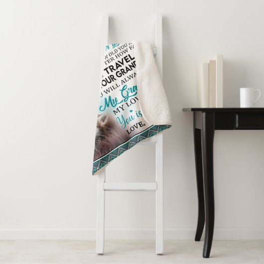 Love Grandson | Brief aan mijn kleinzoon van oma Sherpa Deken (In situ)