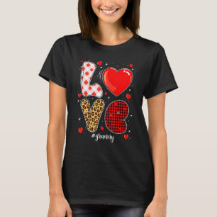 Love Granny Buffalo Pset Leopard Valentijn Moeder T-shirt