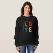 Love Graphic Badminton Player Shuttlecock Player S Trui (Voorkant volledig)