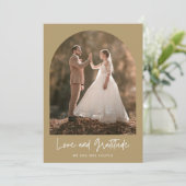 Love Gratitude Arch Photo Weddenschap Bedankt (Staand voorkant)