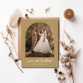 Love Gratitude Arch Photo Weddenschap Bedankt Briefkaart