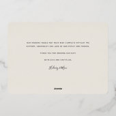 Love & Gratitude Gold Foil Weddenschap Hartelijk d Folie Uitnodiging (Achterkant)