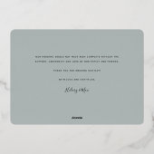 Love & Gratitude Gold Foil Weddenschap Hartelijk d Folie Uitnodiging (Achterkant)