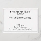 Love & Gratitude Gold Foil Weddenschap Hartelijk d Folie Uitnodiging (Achterkant)