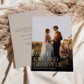 Love & Gratitude Gold Foil Weddenschap Hartelijk d Folie Uitnodiging