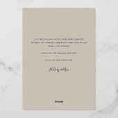 Love & Gratitude Gold Foil Weddenschap Hartelijk d Folie Uitnodiging (Achterkant)