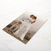 Love & Gratitude Roos Gold Weddenschap Hartelijk d Folie Uitnodiging (Gedraaid)