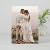 Love & Gratitude Roos Gold Weddenschap Hartelijk d Folie Uitnodiging (Staand Voorkant)