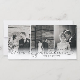 Love & Gratitude Weddenschap Bedankt Fotokaarten