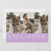 Love & Gratitude Wisteria Wedding Multi Photo   Bedankkaart (Voorkant)