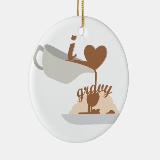 Love Gravy Keramisch Ornament (Rechts)