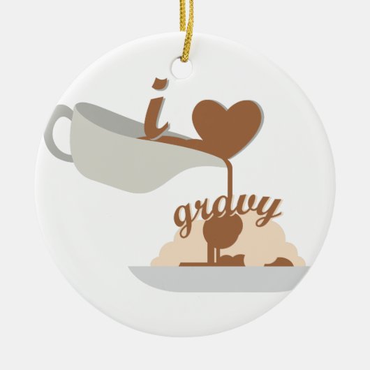 Love Gravy Keramisch Ornament (Voorkant)