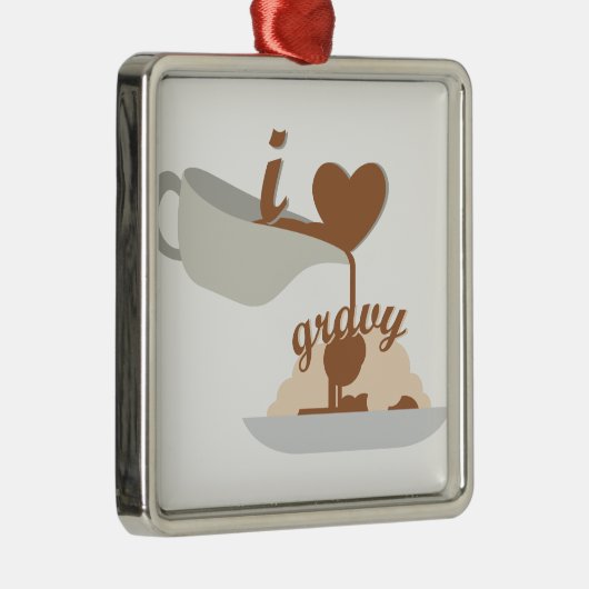 Love Gravy Metalen Ornament (Rechts)