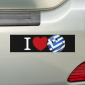Love Greece | glimlach vlag Bumpersticker (Op auto)