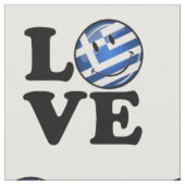 Love Greece | glimlach vlag Stof (Close Up)