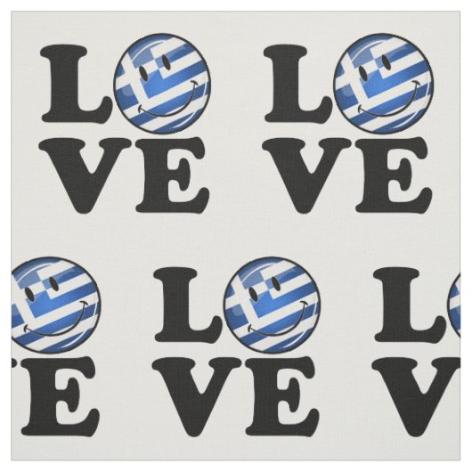 Love Greece | glimlach vlag Stof (Swatch)
