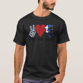 Love Greece Proud Greek Flag Greek Roots T-shirt (Voorkant)
