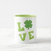 Love Green Block Letters voor St Patricks Day Mok (Midden)