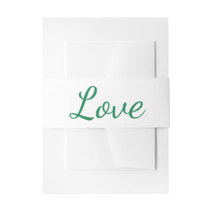 Love Green en White Uitnodigingen Wikkel