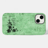 LOVE Green Flowers Phone Case (Achterkant (horizontaal))