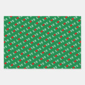 LOVE Green Lime Green Navy Blue Inpakpapier Vel (Voorkant)