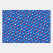 LOVE Green Lime Green Navy Blue Inpakpapier Vel (Voorkant 3)