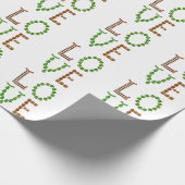 Love – Green Peridot en Brown Smoky Quartz Gemsto Cadeaupapier (Hoek)