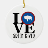 LOVE Green River Wyoming Keramisch Ornament (Voorkant)