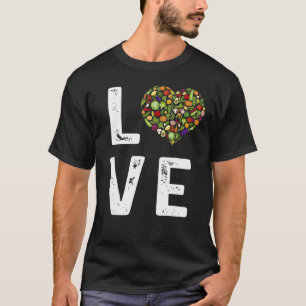 Love Green Vegetables Cute Healthy Salad Food Vega T-shirt