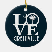 LOVE Greenville South Carolina Keramisch Ornament (Voorkant)