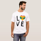 Love - Grenada Flag T-shirt (Voorkant volledig)