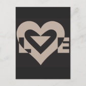 Love Grey on Black Briefkaart (Voorkant)