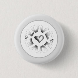 Love Grey Ronde Button 3,2 Cm
