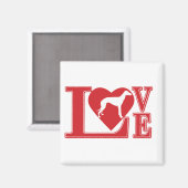 LOVE-Greyhound Magneet (Voorkant / Achterkant)