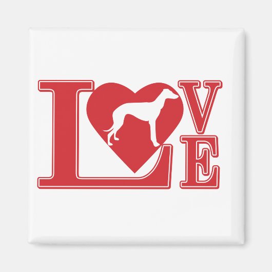 LOVE-Greyhound Magneet (Voorkant)