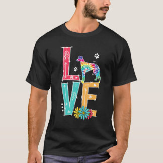 Love Greyhound Tie Dye Rainbow Greyhound T-shirt