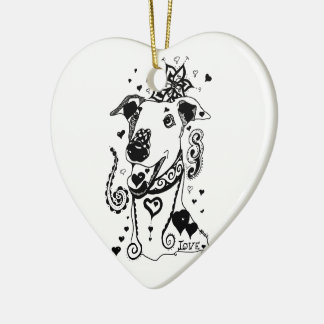 Love Greyhounds Keramisch Ornament